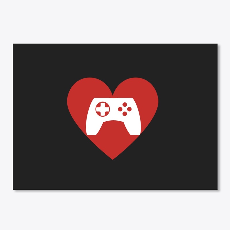 red heart love video games ,T-shirt.