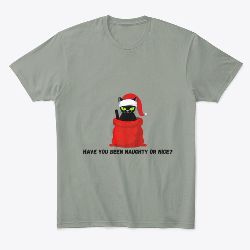 Naughty or Nice Christmas Cat Men's Tee