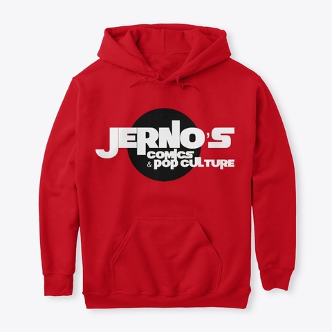 Jerno's Classic Logo (Black Sun) Red áo T-Shirt Front