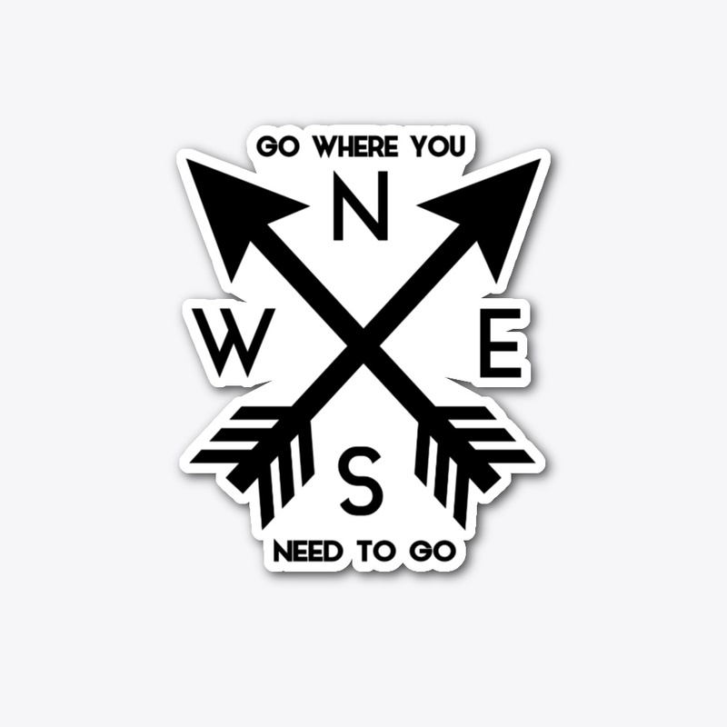 Arrow Compass with text Vintage Design