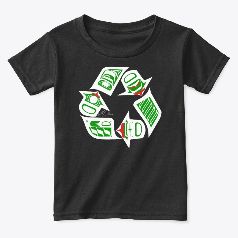 Tlingit Formline Recycle Symbol (White)