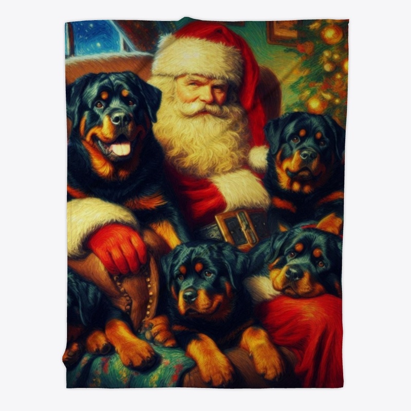 Rottweilers With Santa
