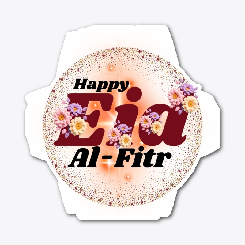 Eid Al-Fitr Floral Sparkle Design