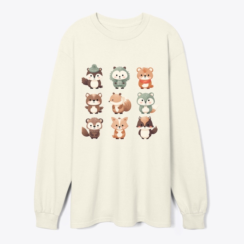 Cute wolfs and stay cool tee 