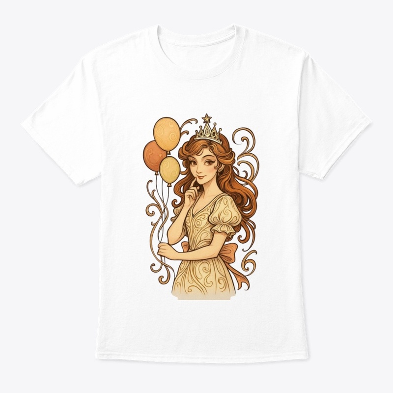Elegant Princess with Balloons Art