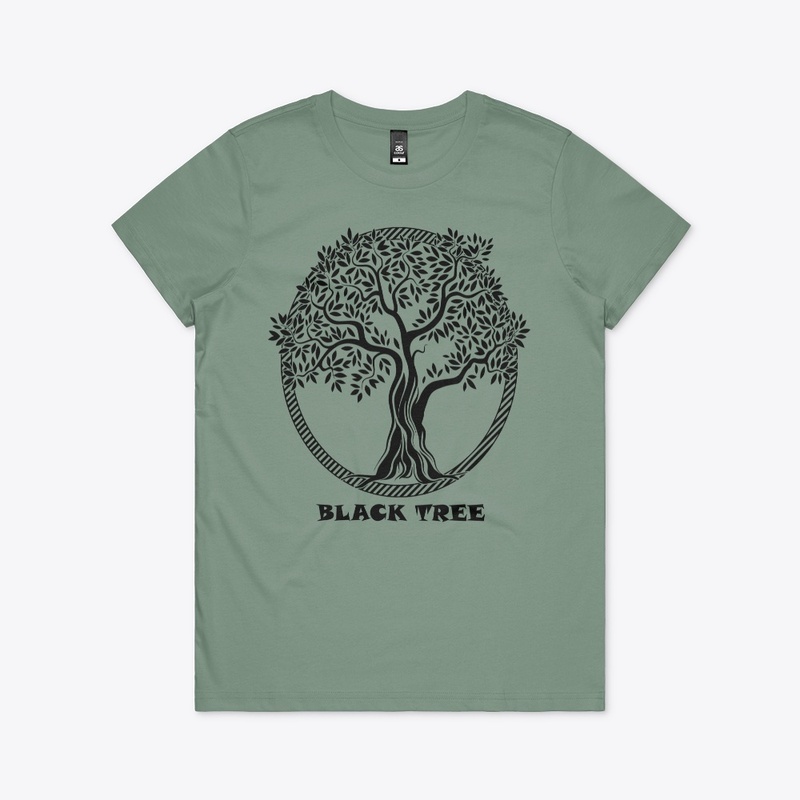 BLACK TREE WITH RECTANGLE