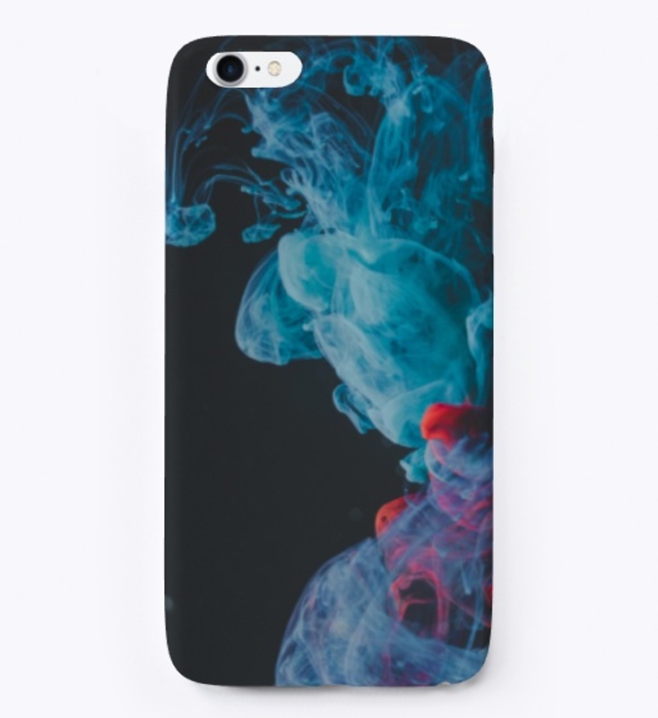Blue & Red Smoke  iPhone Case