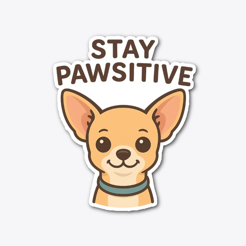 Stay Pawsitive – Cute Chihuahua Cartoon