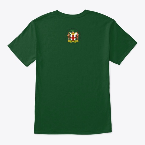 Straight Outta Jamaica 🇯🇲 Deep Forest T-Shirt Back