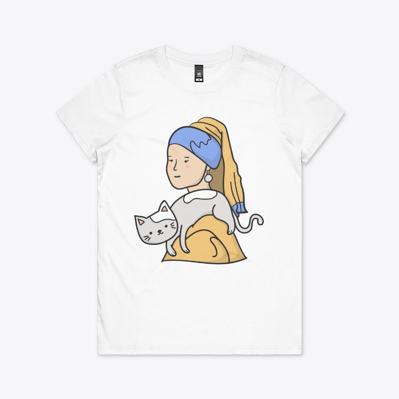 Cat mom, Girl with a pearl earring