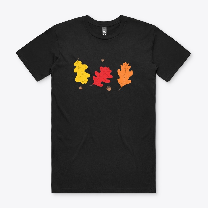Fall's Oak Leaves and Acorns