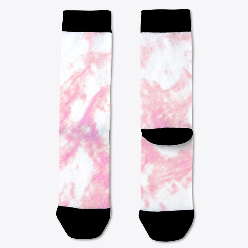 pink marble on white