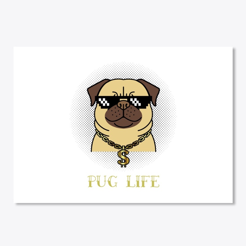 Pug life - T-shirt with pug 