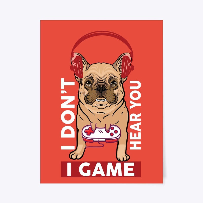 Little Dog Gamer Poster