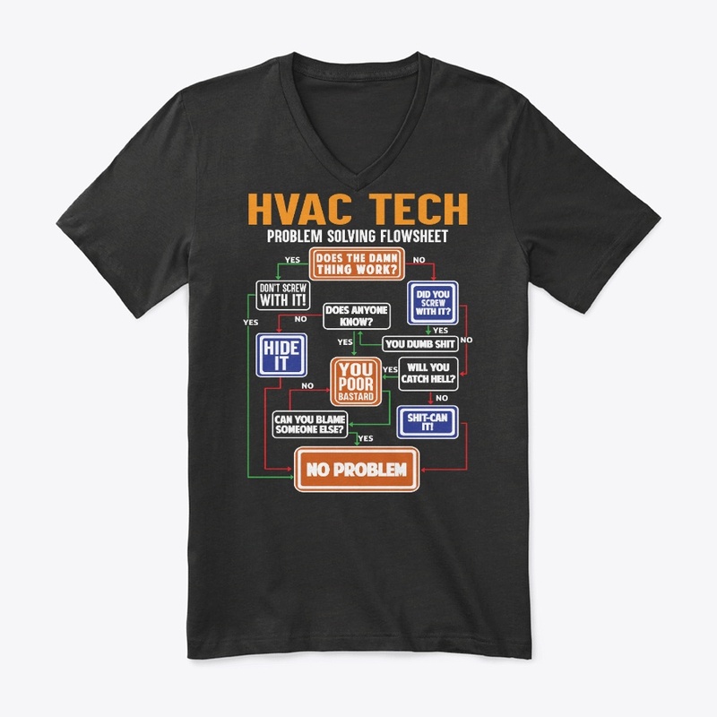 Funny HVAC Tech Gift Solving Flowsheet
