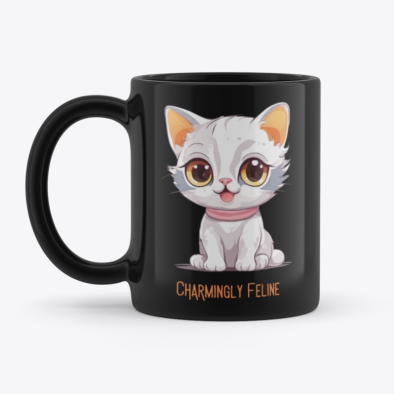 Cute White Kitten with Big Eyes