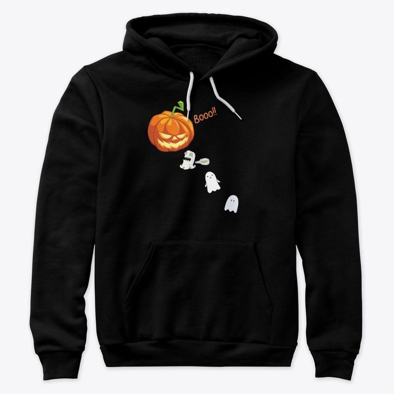 Funny Halloween Pumpkin Ghost Gamer Tee