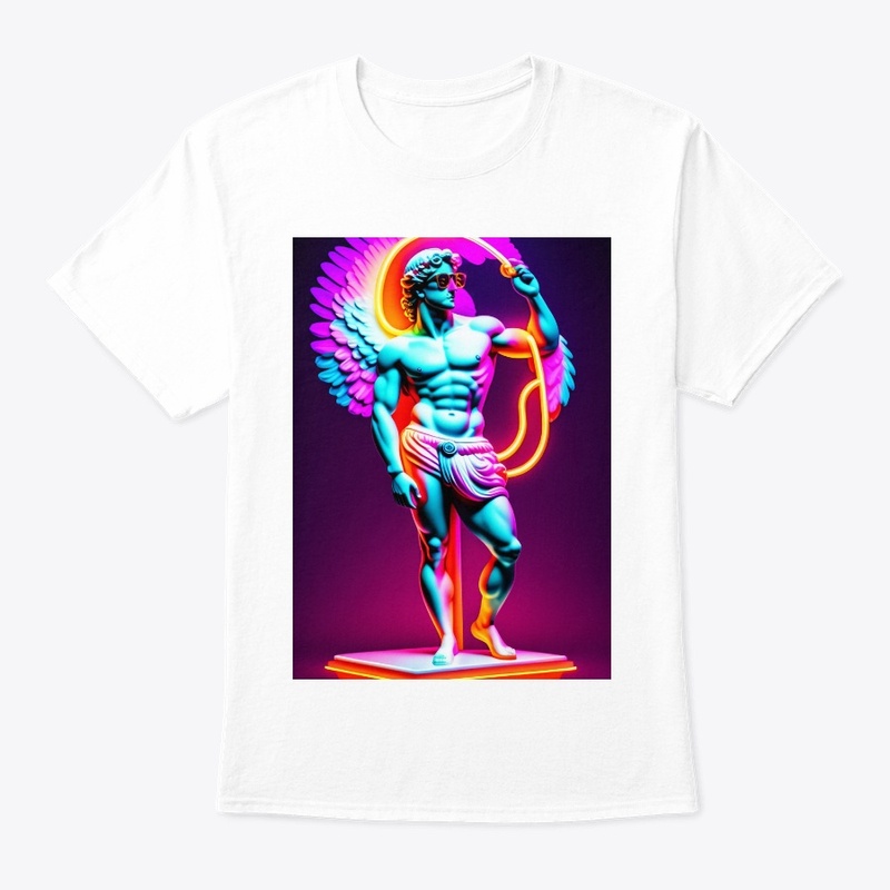 cupid statue greek style man t-shirt
