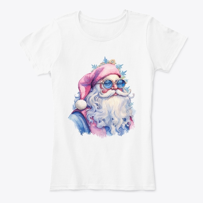 Christmas Hipster Santa with Sunglasses