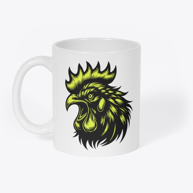 Striking Angry Chicken Graphic