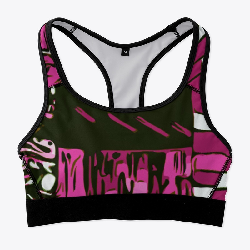 Pink Black Geometric Pattern 