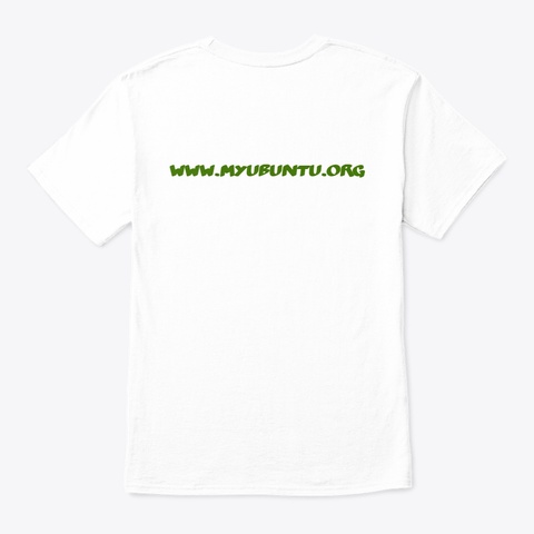 Ubuntu Green Africa Collection White T-Shirt Back
