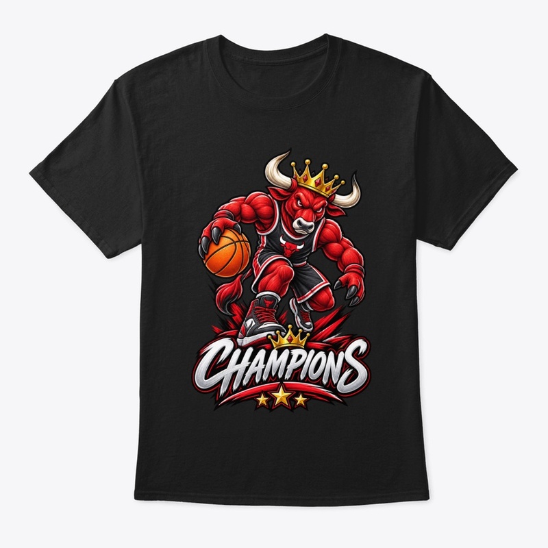 Crowned Bull Basketball Mascot 