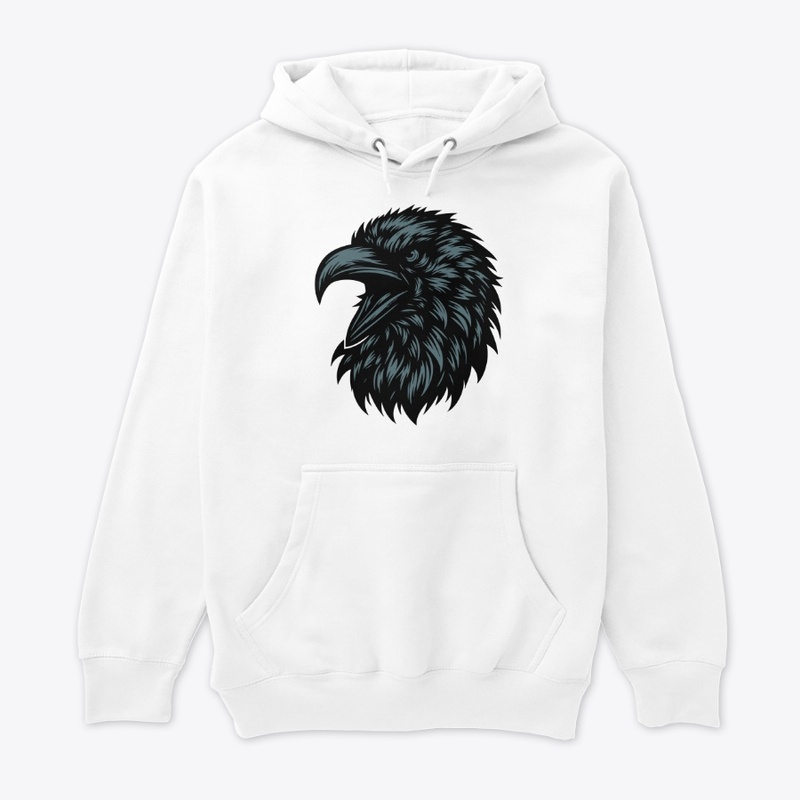 Fierce Crow Head Illustration