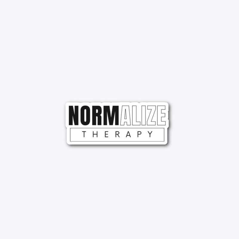 'NORMALIZE THERAPY' Die Cut Sticker