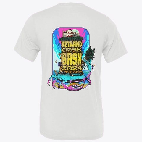 Hetland Crab Bash 2024 White T-Shirt Back