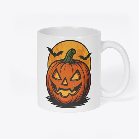 Pumpkin Panic Mug White Kaos Back