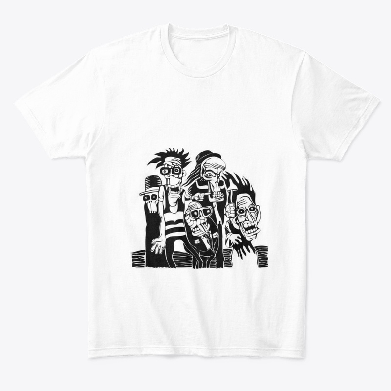 Craze Uk | Strange Skull Gang B&W Tees