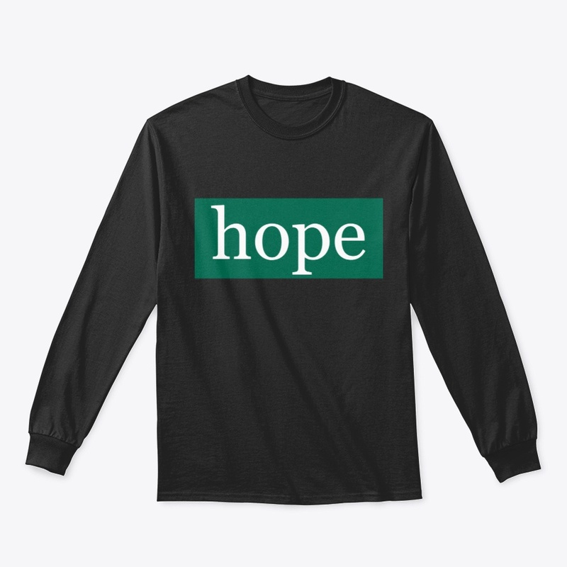 Hope Written in White on Green