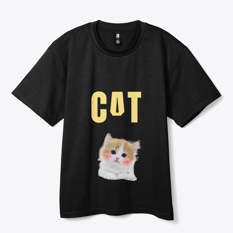 Trendy 'CAT' T-Shirt with Cat Graphic"
