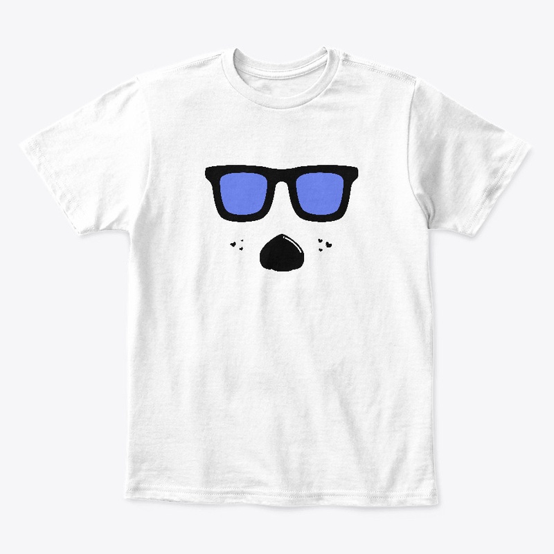 Dog face with sunglasses