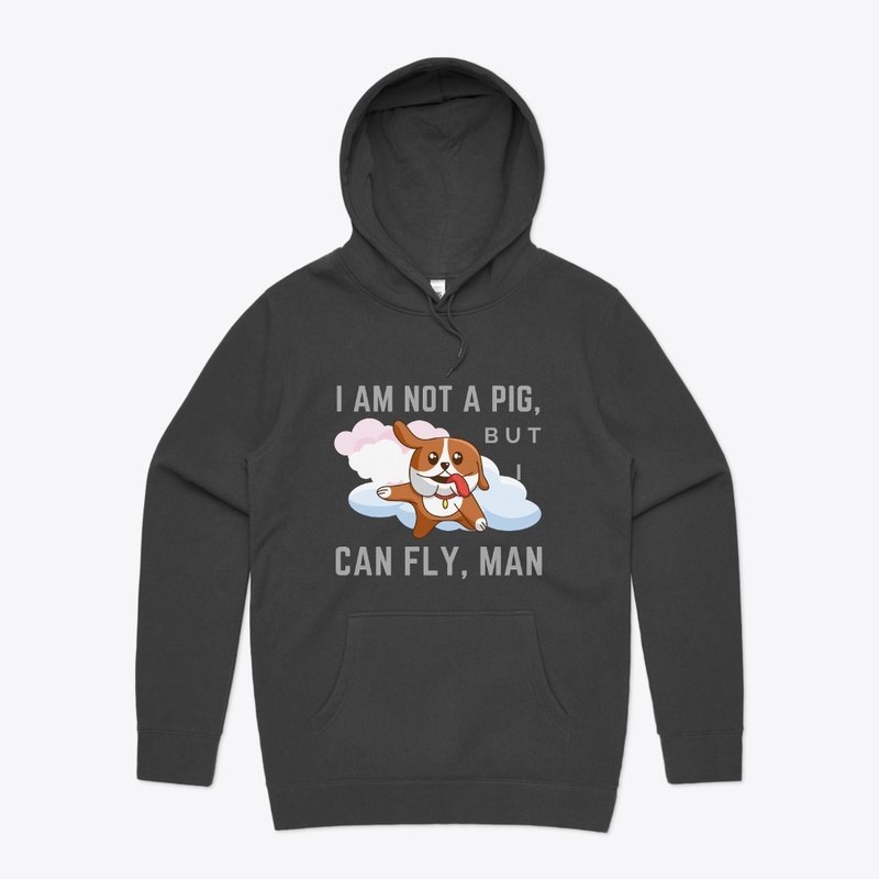funny t-shirt i am not a pig i can fly