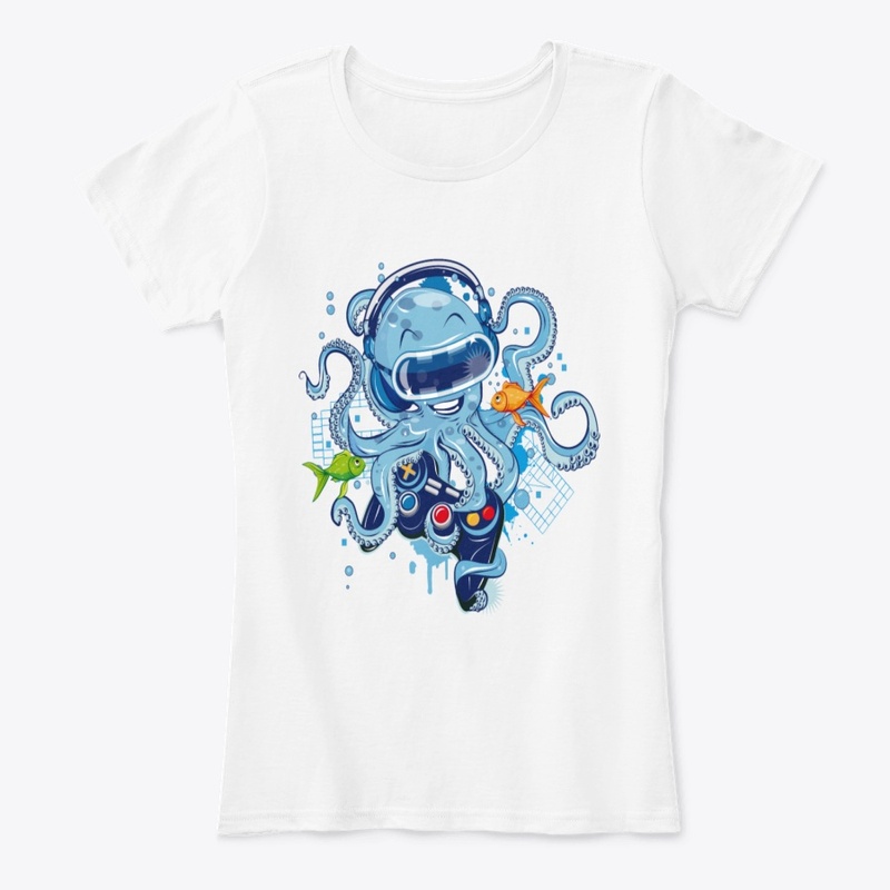 Funny Video Games T-Shirt Octopus 