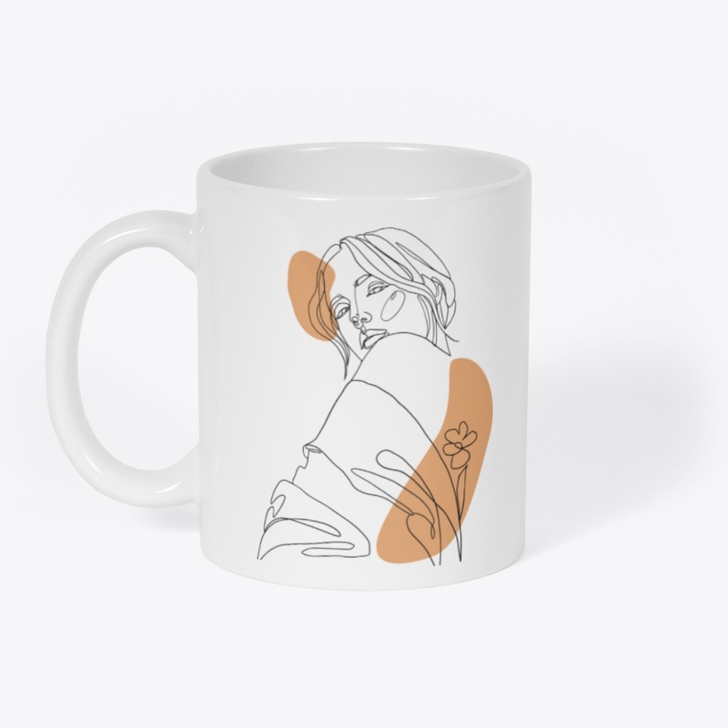 Line art & Famous saying mug