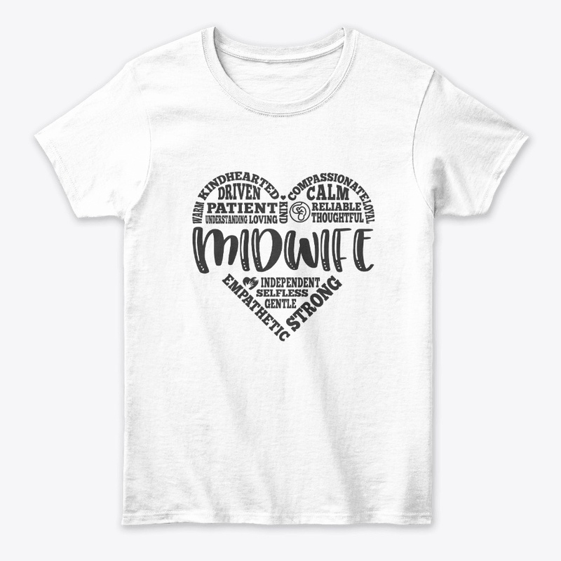 Midwife – Heart Wordcloud Typography