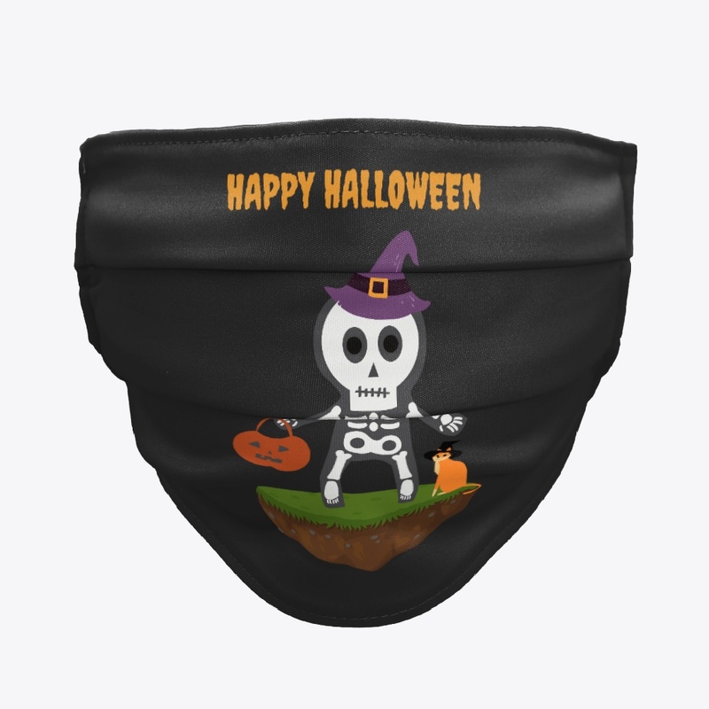 Happy Halloween Friendly Skeleton Design