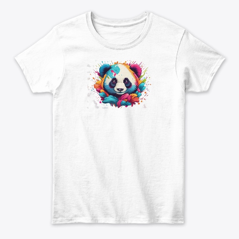 Colorful cute panda