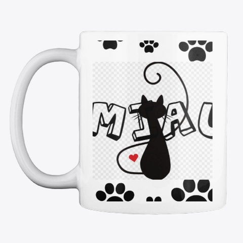 Miau White Camiseta Front