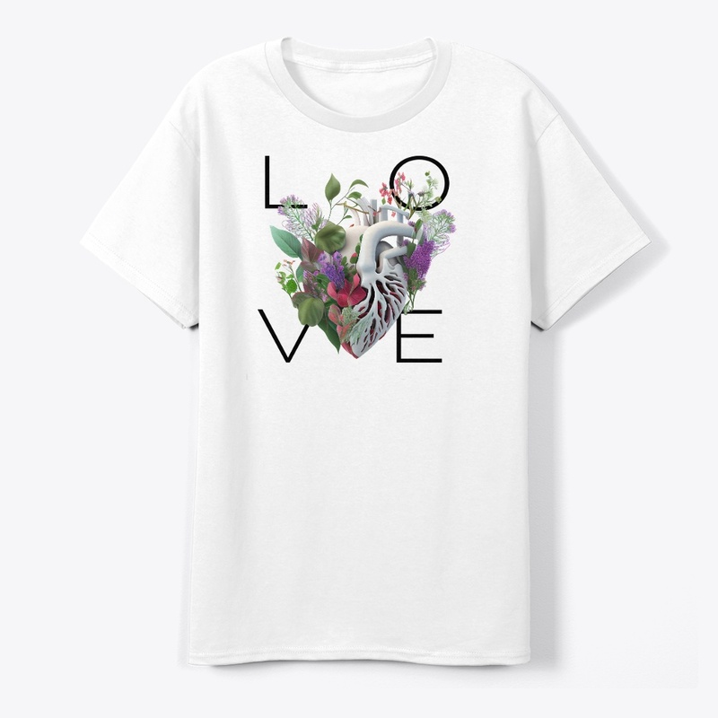 LOVE Blossom Floral Heart