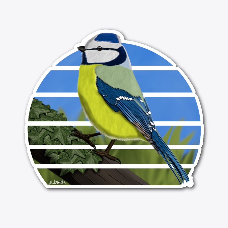 jz.birds Blue Titmouse Bird Design