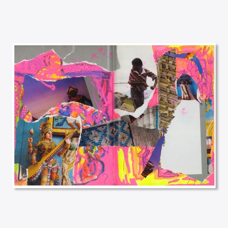Handmade collage "Sri-lanka vibes"