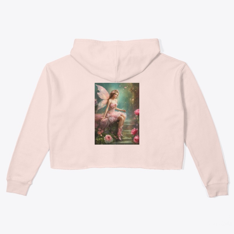 Printed crop hoodie 