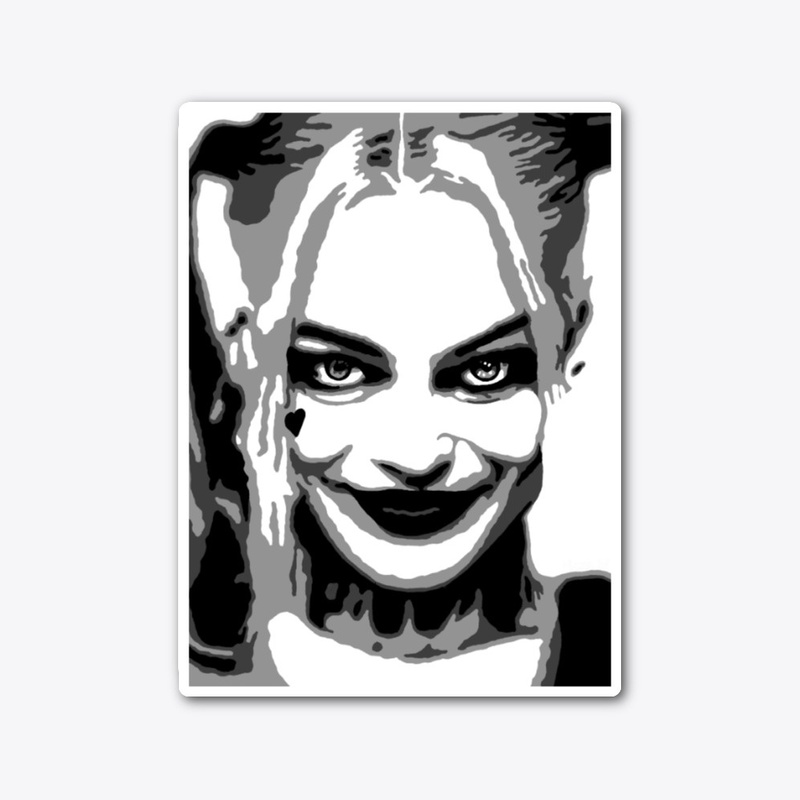 Margot Robbie Black and White Portrait