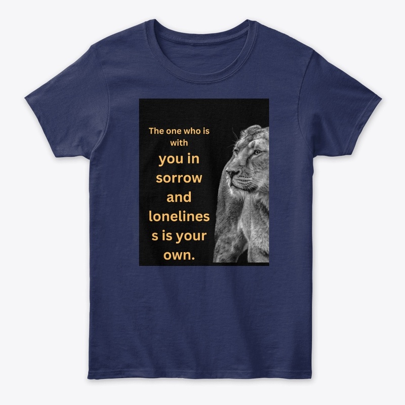 T-Shirt lion art & slogan