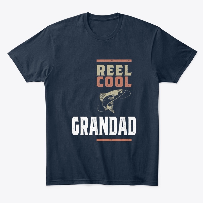 Mens Reel Cool Grandad Fishing Funny