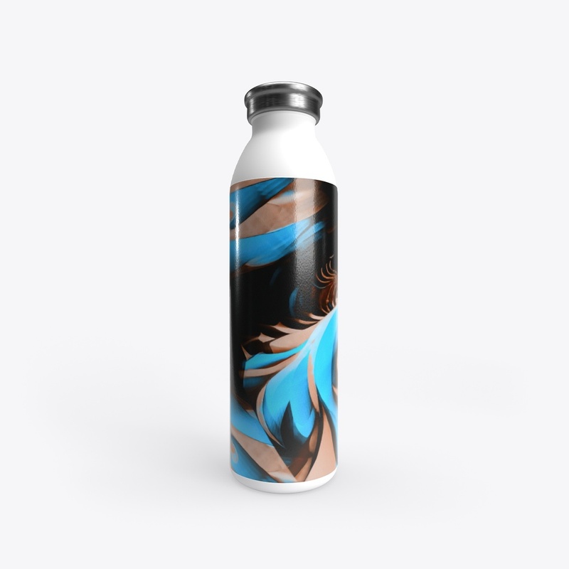 Turquoise Brown Abstract Pattern 